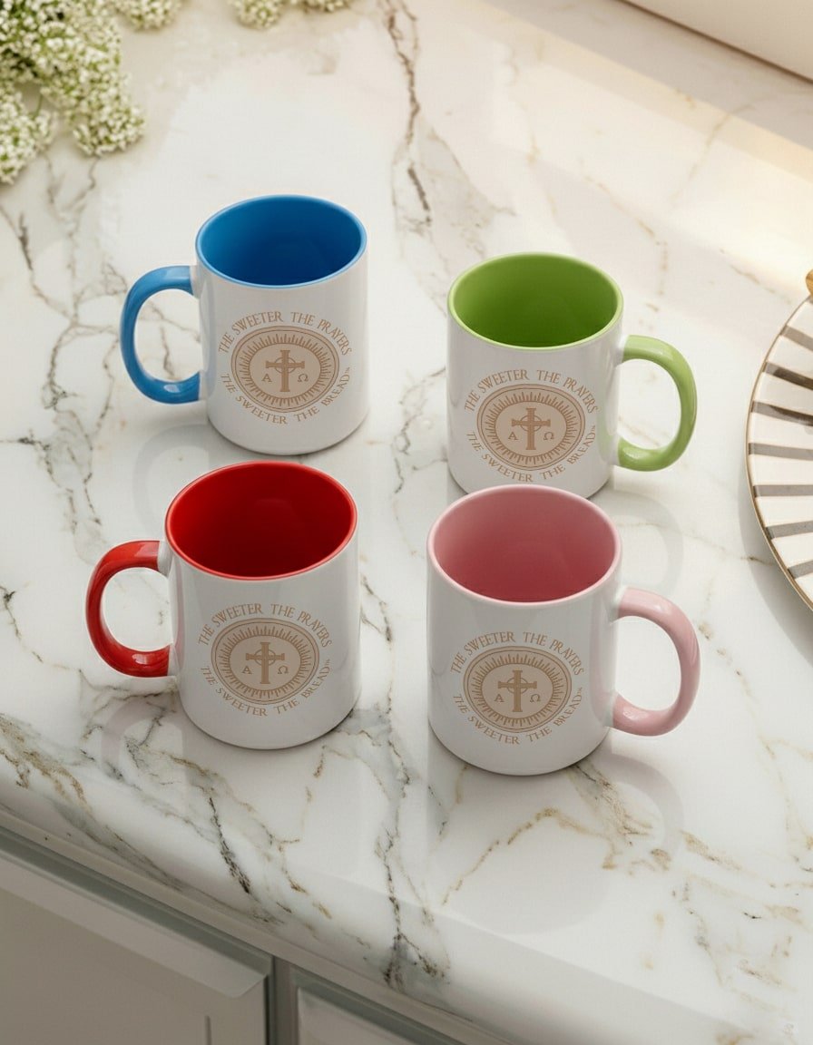 the sweater the prayers the sweeter the bread mugs new